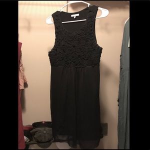 Little Black Crochet Dress